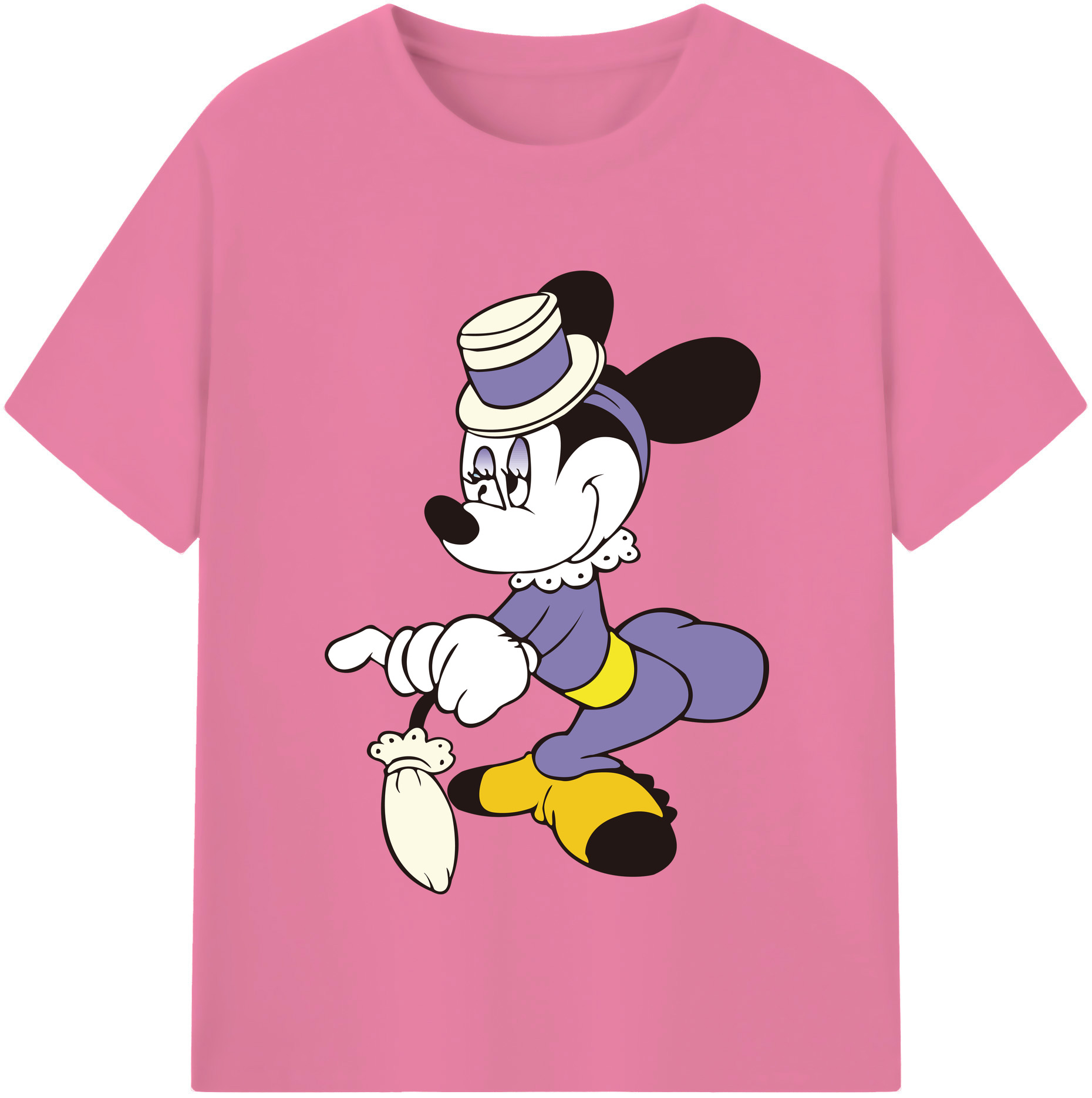 （画像用） ミッキーマウス Mickey Mouse 綿100％半袖Tシャツ（フロントプリント）